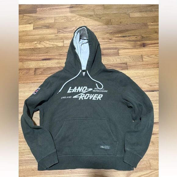 Land Rover Range RoverGreen Hoodie Red Canoe Sz Large unisex
